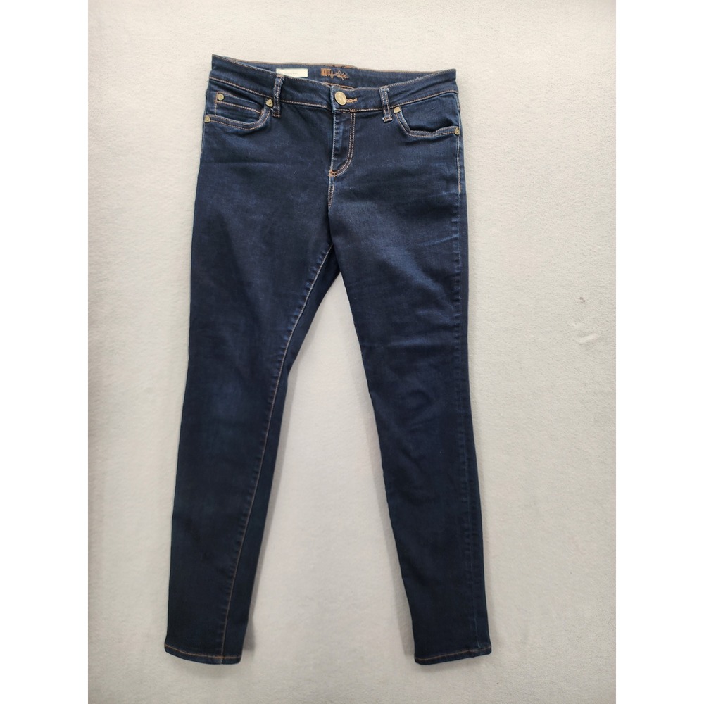 Kut from the Kloth Mia Toothpick Skinny Jeans Dark Wash Indigo Denim Womens 8